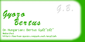 gyozo bertus business card